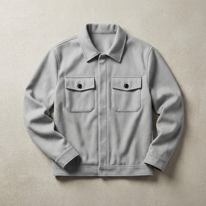 Men's Brushed Cotton Jacket - Casual Lightweight Outerwear