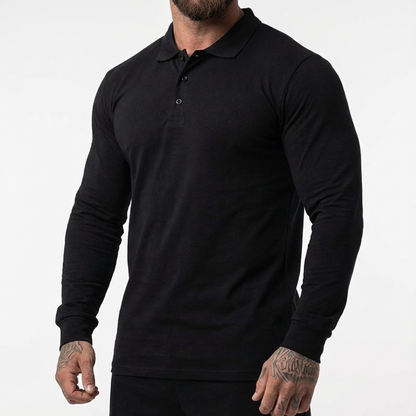 Men's Cotton Stretch Polo Shirt - Short Sleeve Casual Top