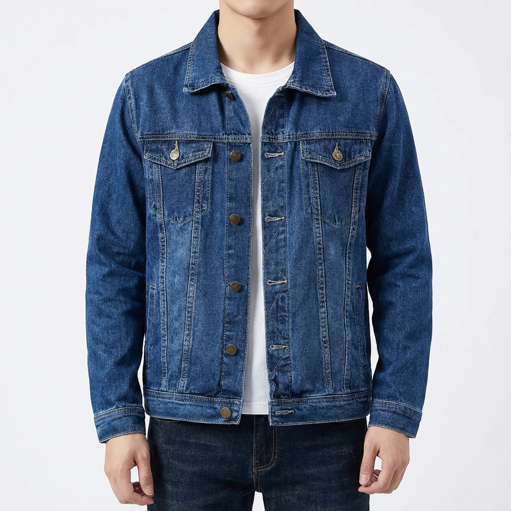 Men's Denim Jacket - Classic Casual Jean Jacket