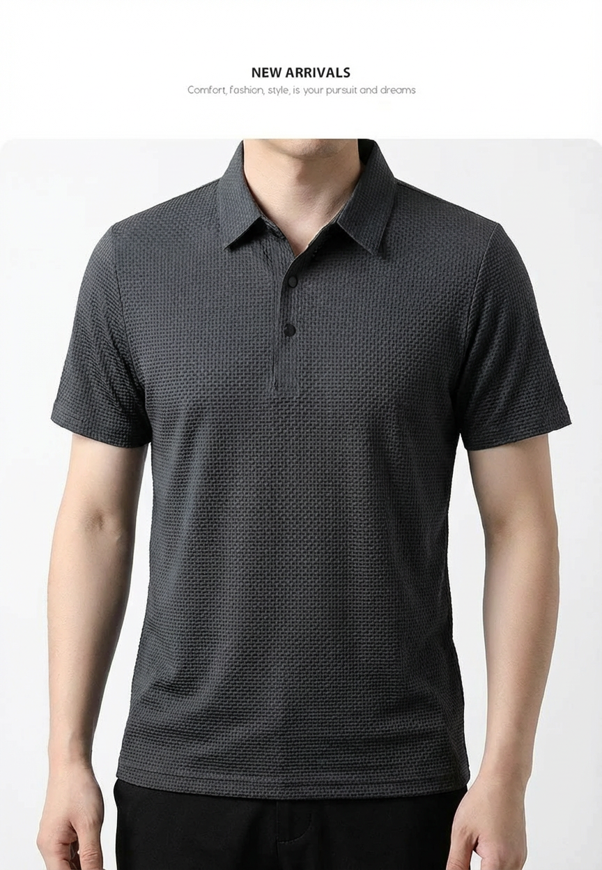 Men's Polo Shirt - Lightweight Casual Short Sleeve Top