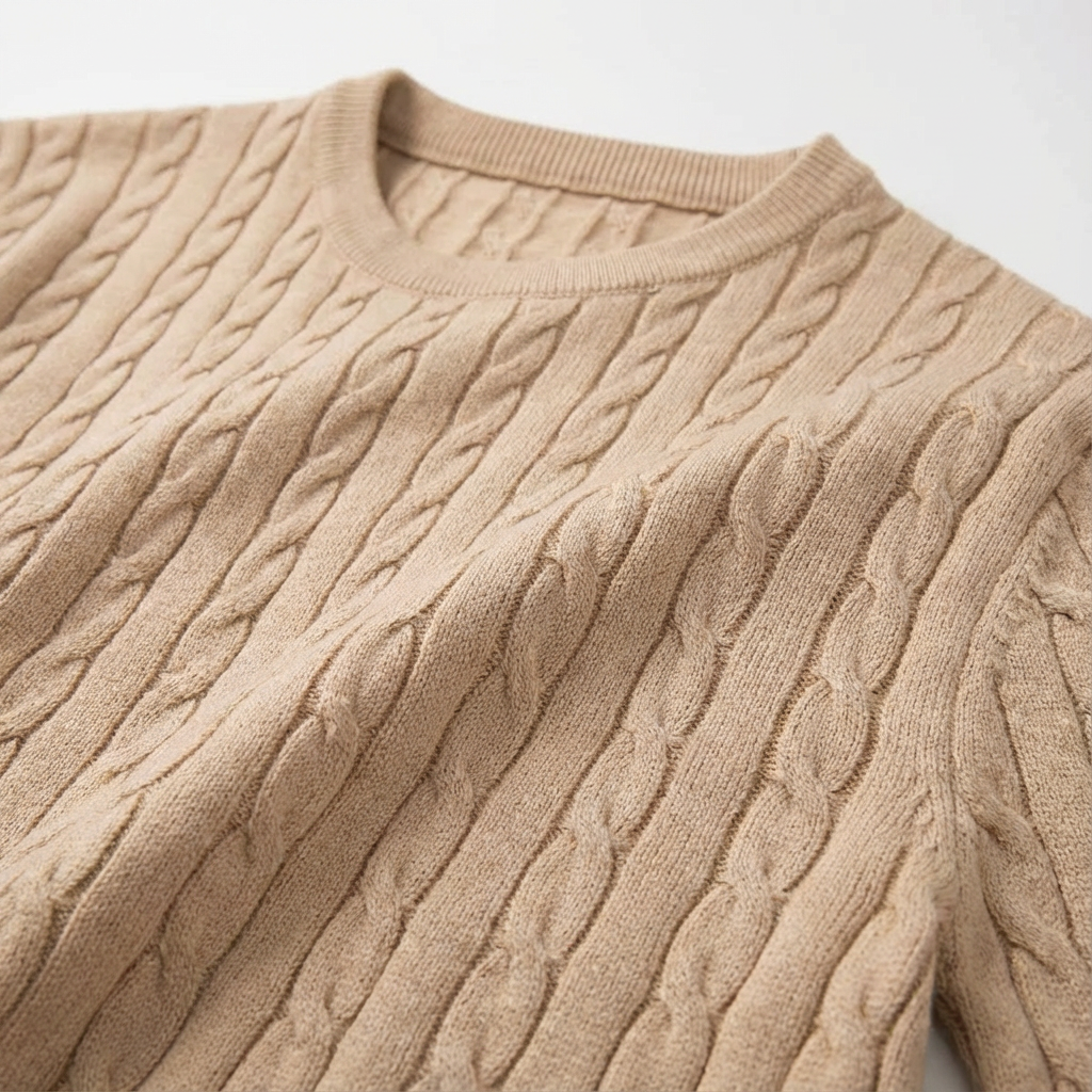 Men's Cable Knit Sweater - Classic Knit Pullover