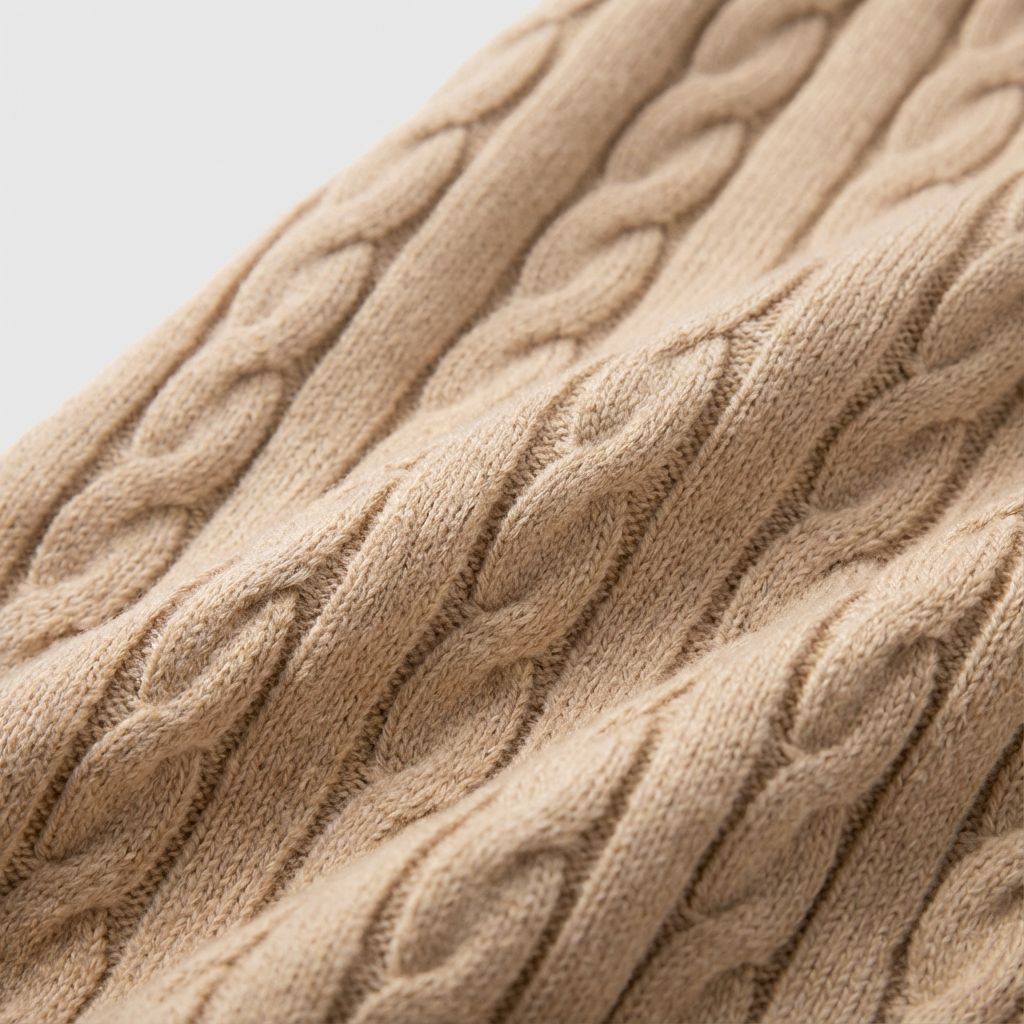 Men's Wool Cable Knit Sweater - Classic Pullover