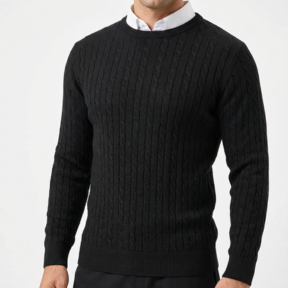 Men's Cable Knit Sweater - Classic Knit Pullover