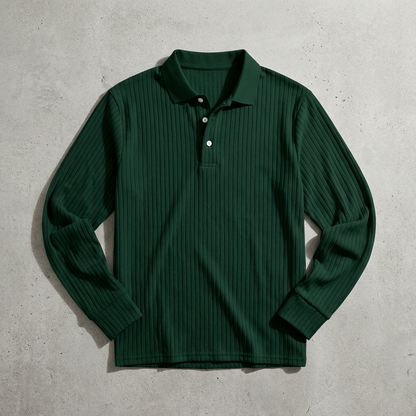 Men's Knit Polo Shirt - Short Sleeve Casual Sweater Top