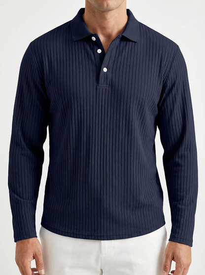Men's Knit Polo Shirt - Short Sleeve Casual Sweater Top