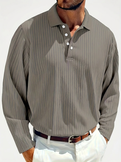 Men's Knit Polo Shirt - Short Sleeve Casual Sweater Top