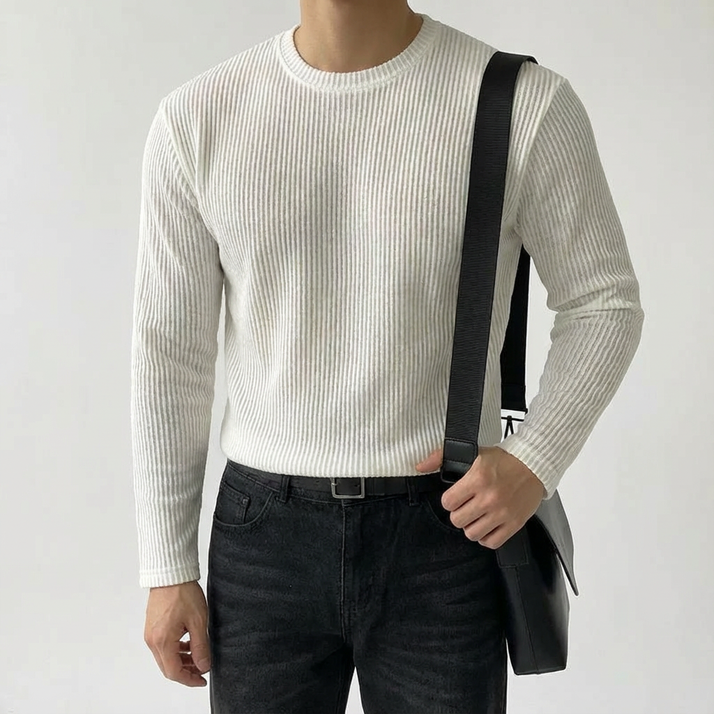 Men's Cotton Sweater - Knit Casual Pullover