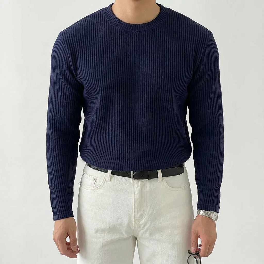 Men's Cotton Sweater - Knit Casual Pullover