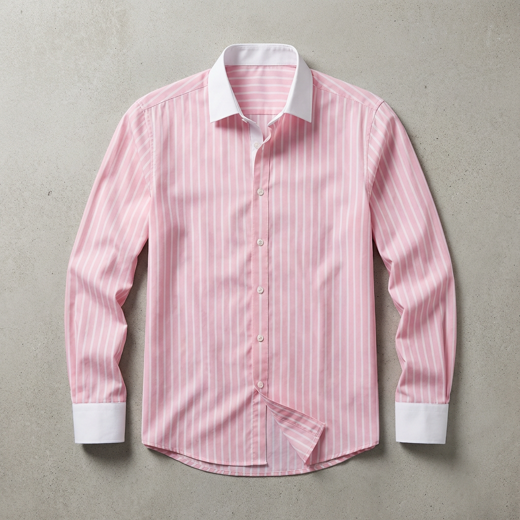 Men's Cotton Striped Knit Shirt - Casual Short Sleeve Top