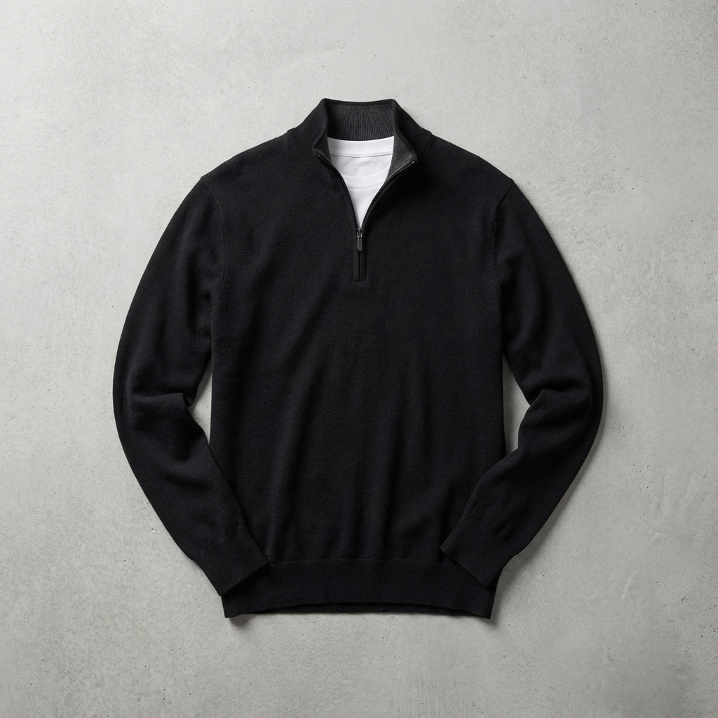 Men's Cashmere Quarter Zip Sweater - Soft Knit Pullover