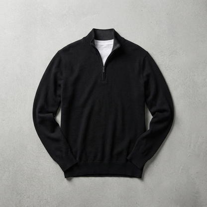Men's Cashmere Quarter Zip Sweater - Soft Knit Pullover