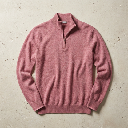 Men's Cashmere Quarter Zip Sweater - Soft Knit Pullover