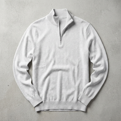 Men's Cashmere Quarter Zip Sweater - Soft Knit Pullover