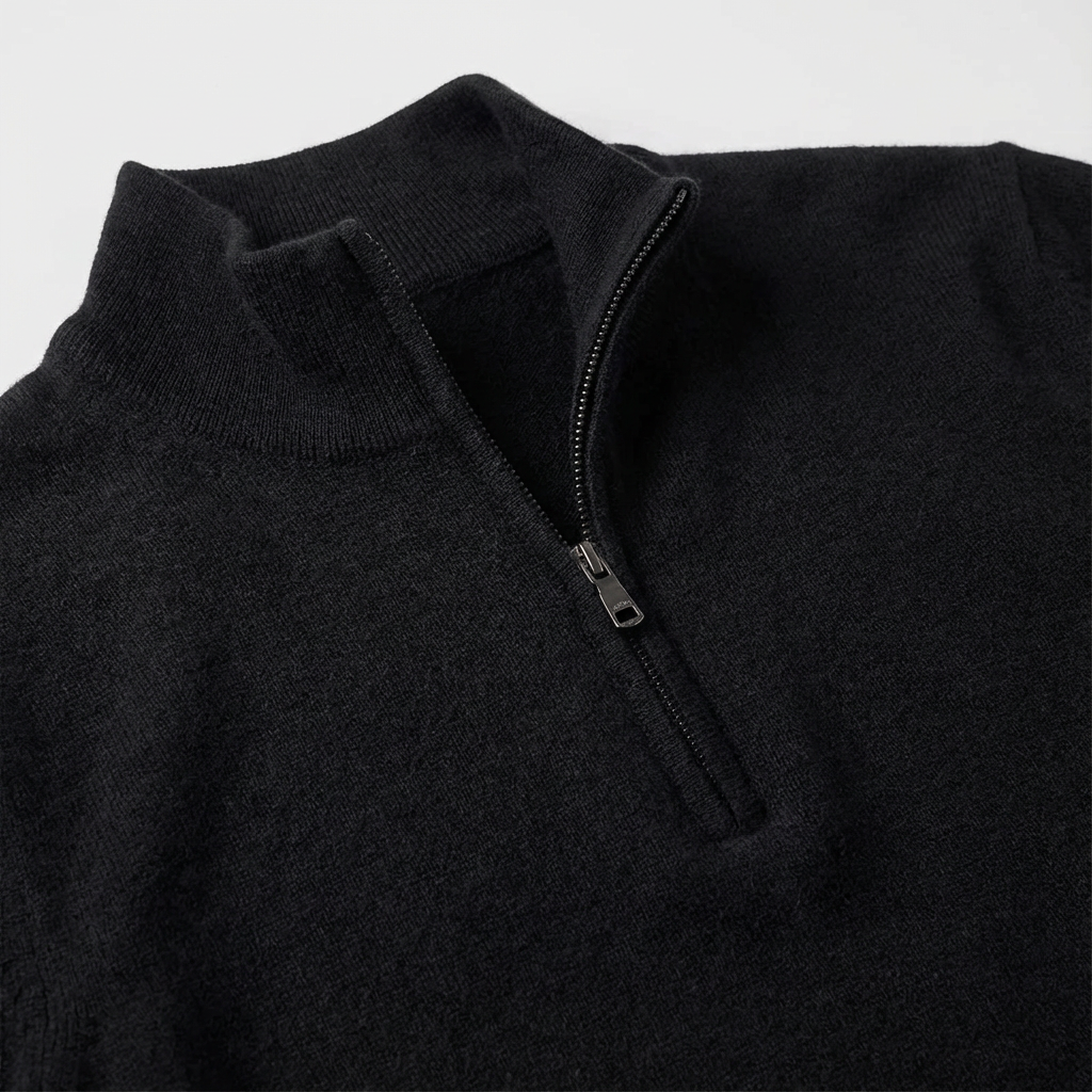 Men's Cashmere Quarter Zip Sweater - Soft Knit Pullover