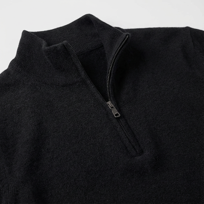 Men's Cashmere Quarter Zip Sweater - Soft Knit Pullover