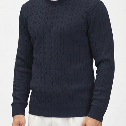 Men's Cable Knit Sweater - Classic Knit Pullover