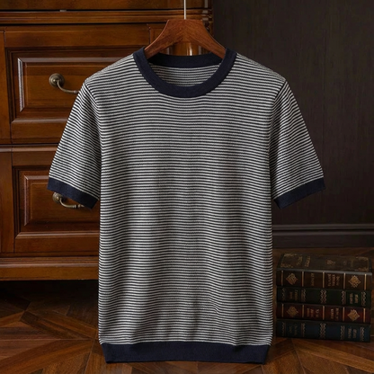 Men's Cotton Knit Polo Shirt - Short Sleeve Casual Top