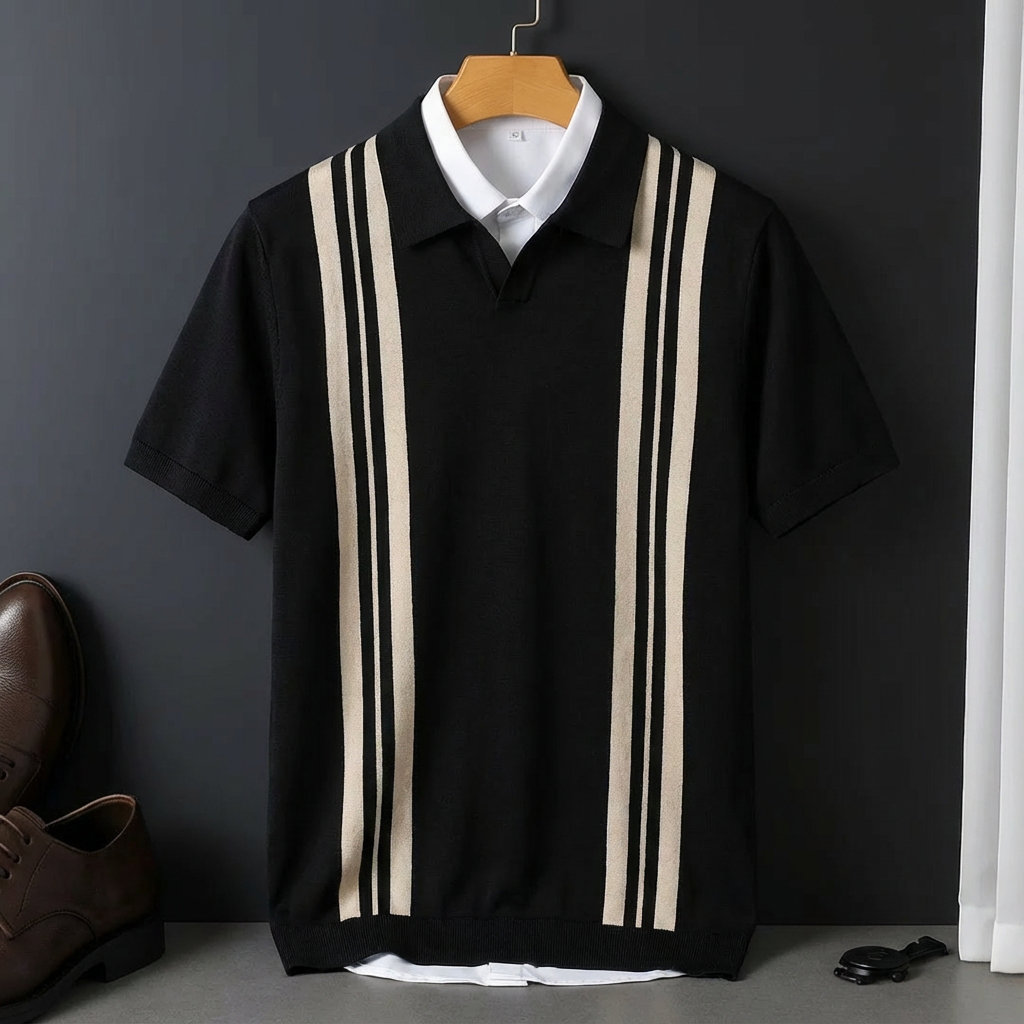 Men's Cotton Polo Shirt - Short Sleeve Casual Top