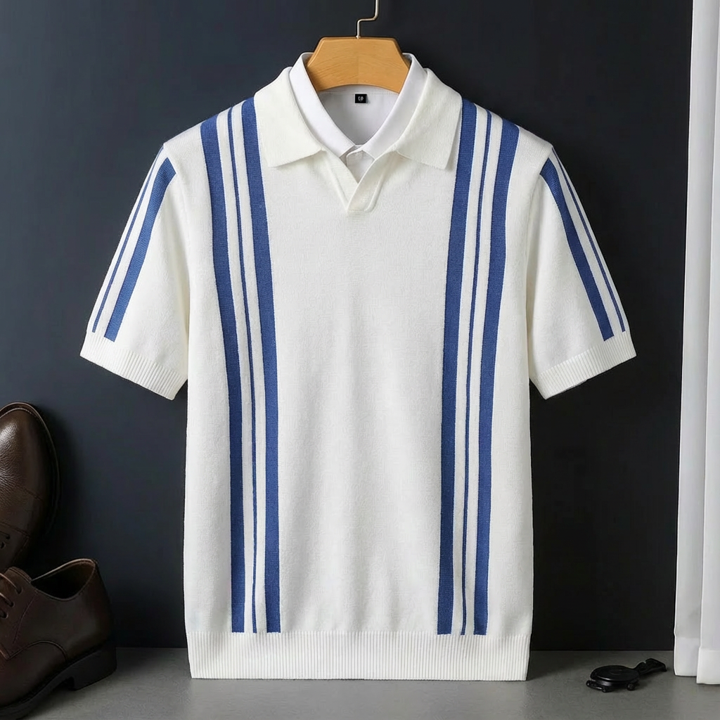 Men's Cotton Polo Shirt - Short Sleeve Casual Top