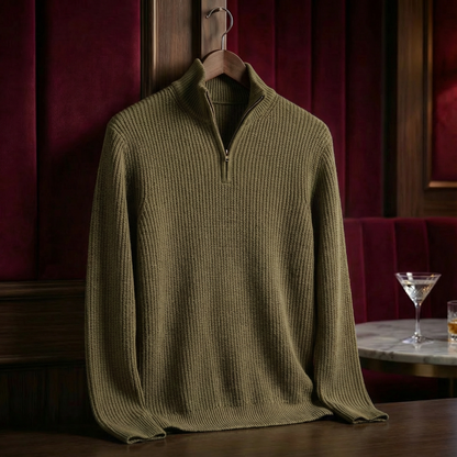 Men's Cotton Knit Sweater - Casual Everyday Pullover
