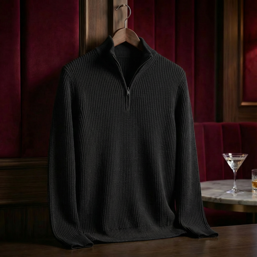 Men's Cotton Knit Sweater - Casual Everyday Pullover