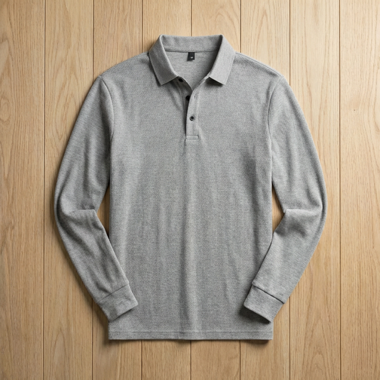 Men's Pique Cotton Polo Shirt - Classic Short Sleeve Top