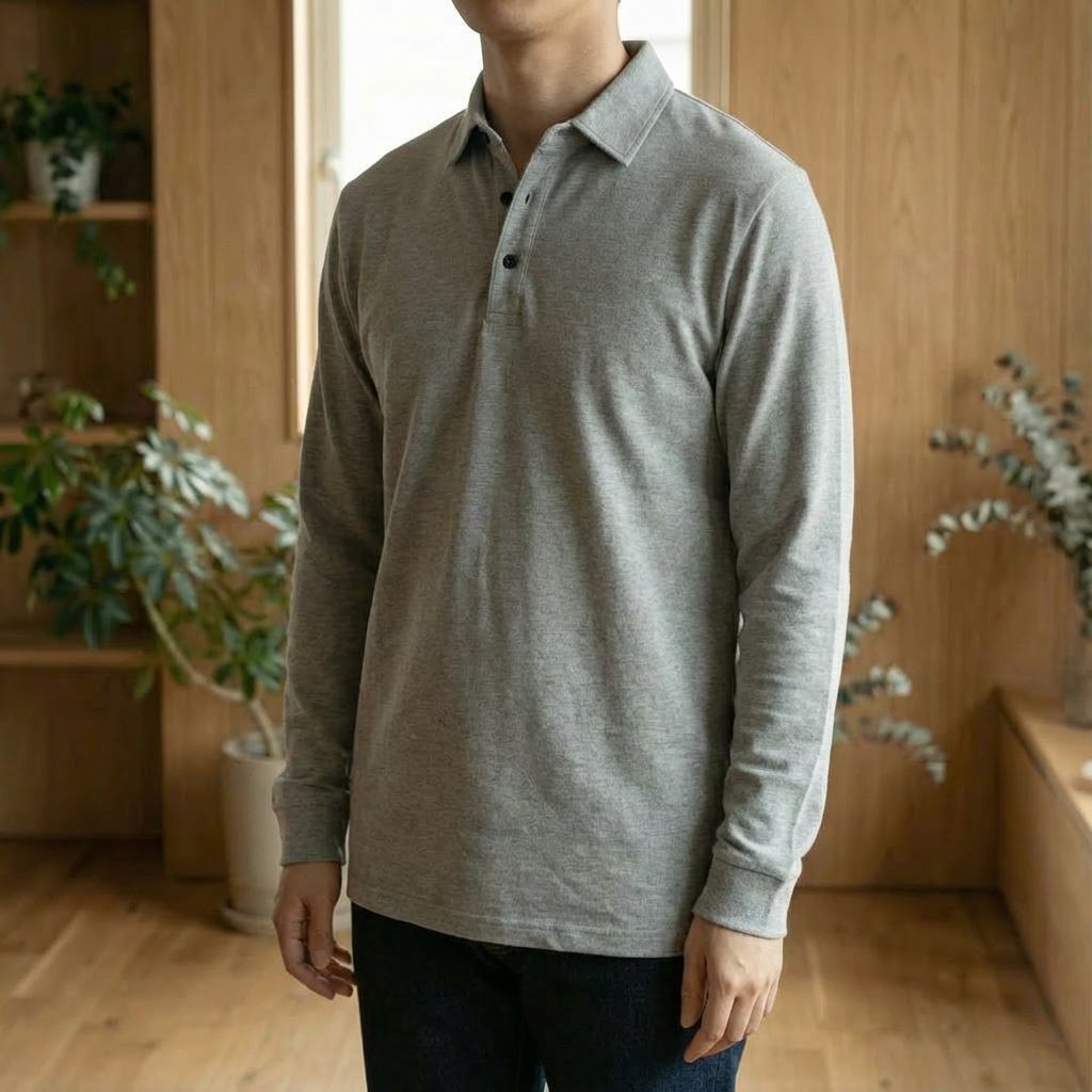 Men's Pique Polo Shirt - Cotton Short Sleeve Casual Top