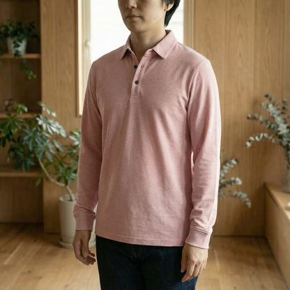Men's Pique Polo Shirt - Cotton Short Sleeve Casual Top