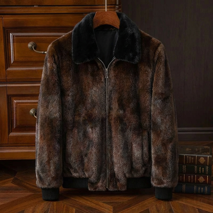 Men's Faux Fur Coat - Warm Winter Fashion Outerwear
