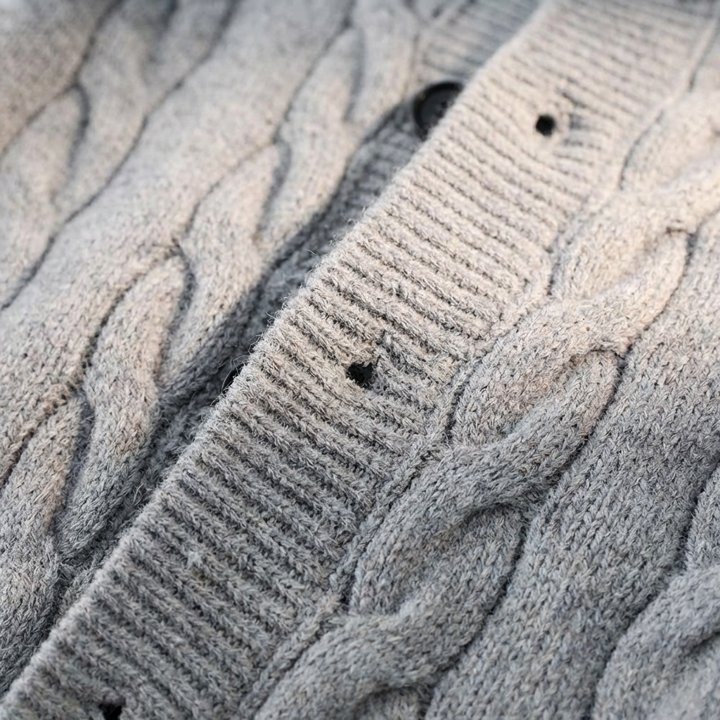 Men's Cable Knit Cardigan - Button Front Sweater