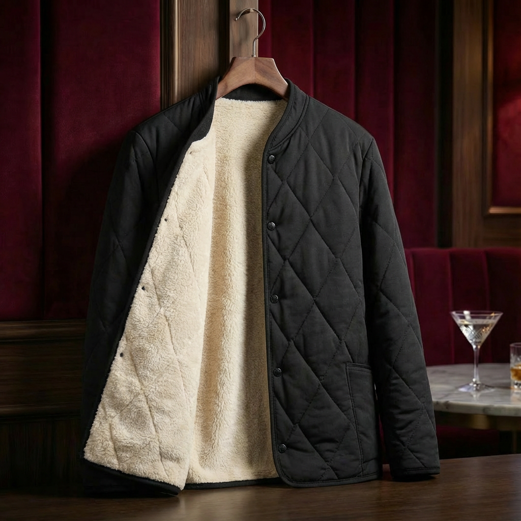 Men's Fleece Lined Jacket - Warm Casual Winter Outerwear