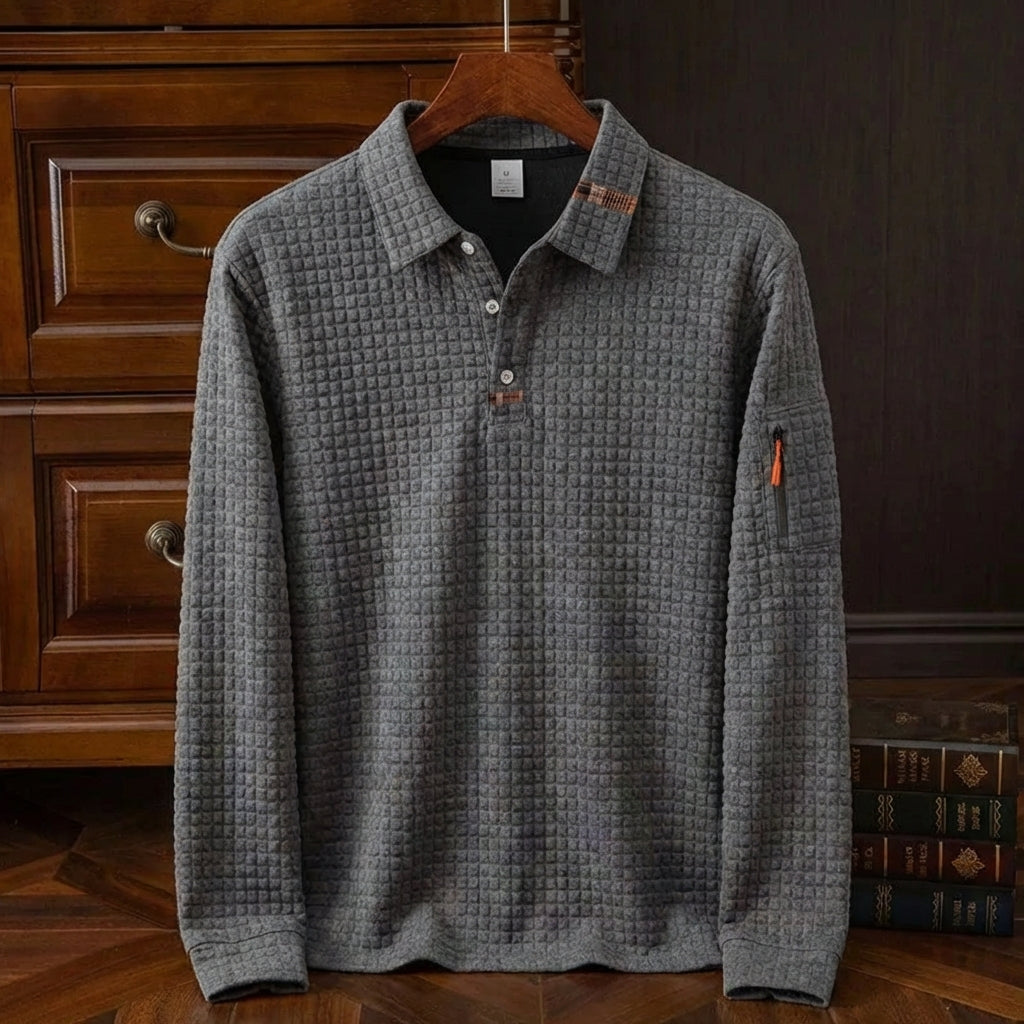 Men's Cotton Polo Shirt - Knit Short Sleeve Casual Top