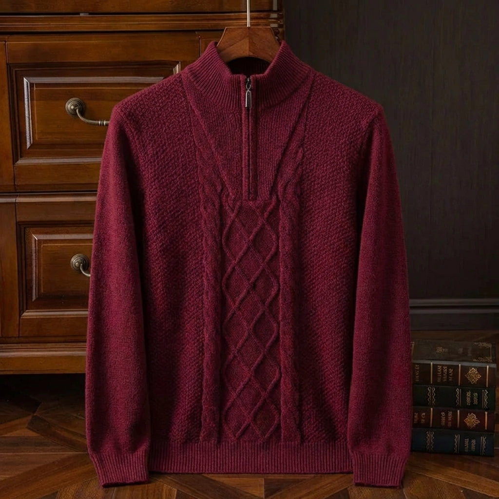 Men's Merino Wool Sweater - Warm Knit Casual Pullover