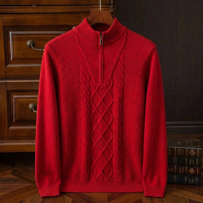 Men's Merino Wool Sweater - Warm Knit Casual Pullover