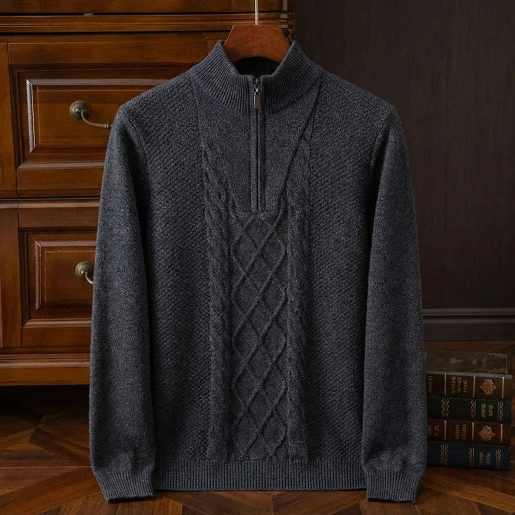 Men's Merino Wool Sweater - Warm Knit Casual Pullover