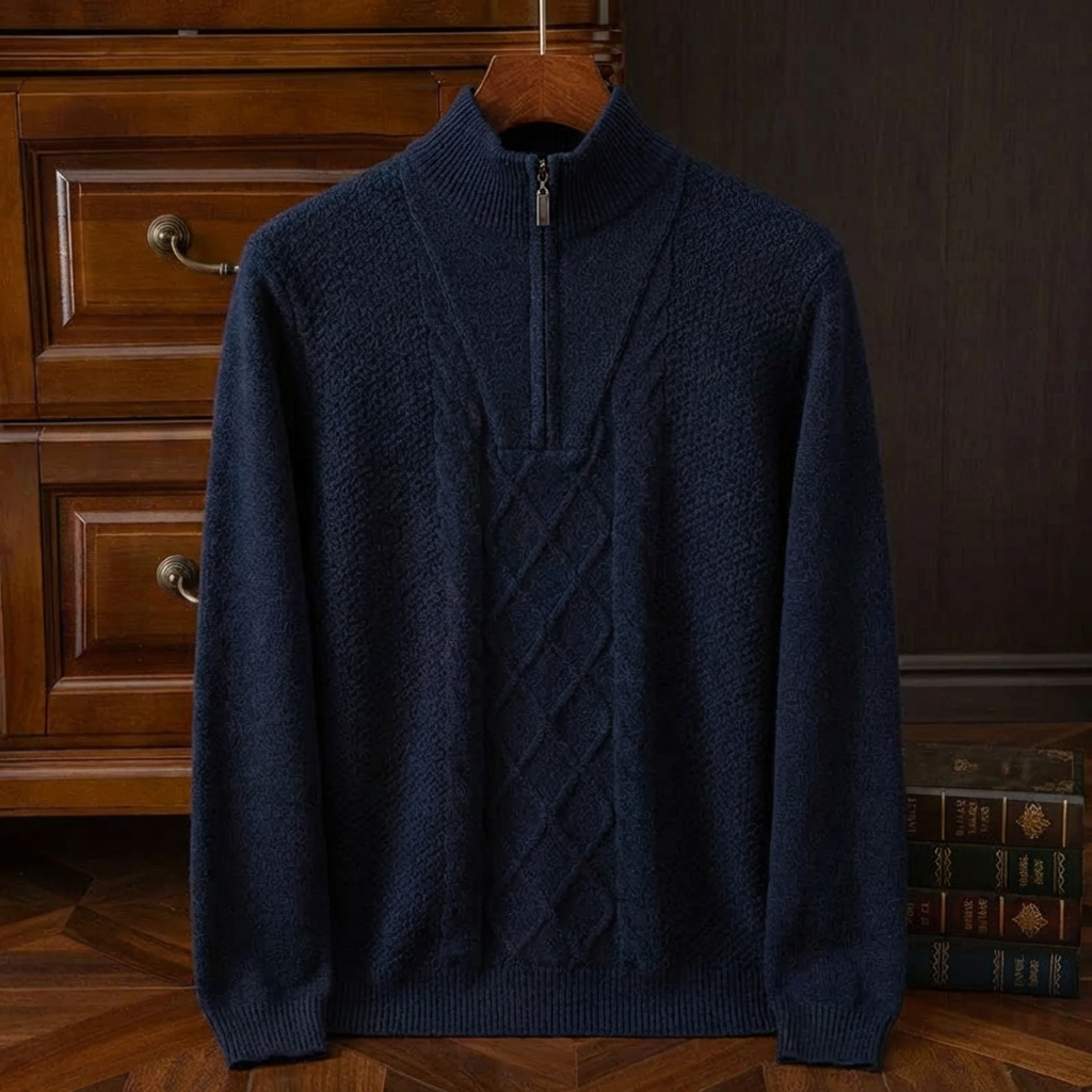 Men's Merino Wool Sweater - Warm Knit Casual Pullover