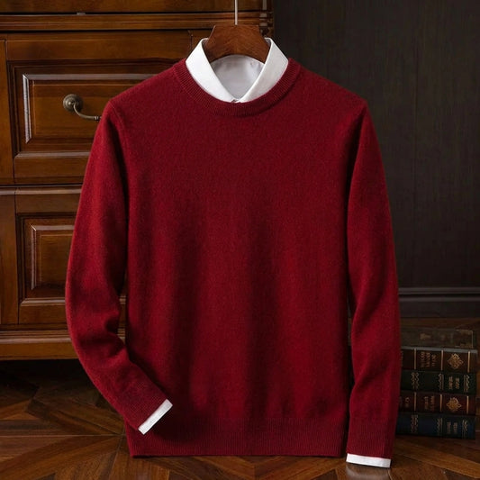 Men's Merino Wool Sweater - Soft Knit Casual Pullover