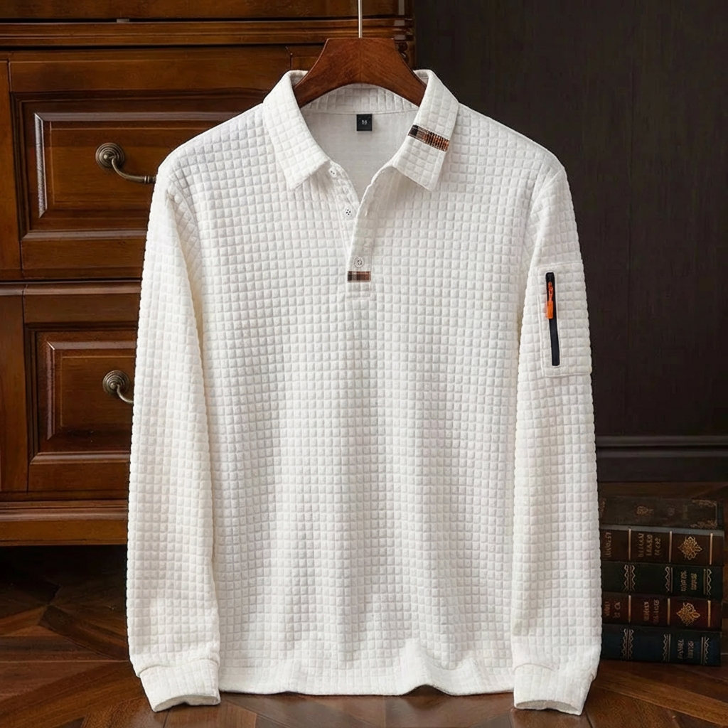 Men's Cotton Polo Shirt - Knit Short Sleeve Casual Top