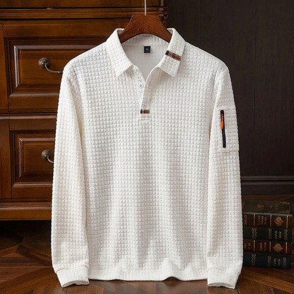 Men's Cotton Polo Shirt - Knit Short Sleeve Casual Top