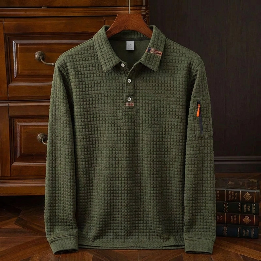 Men's Cotton Polo Shirt - Knit Short Sleeve Casual Top