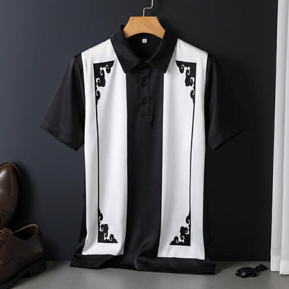 Men's Knit Polo Shirt - Lightweight Casual Short Sleeve Top