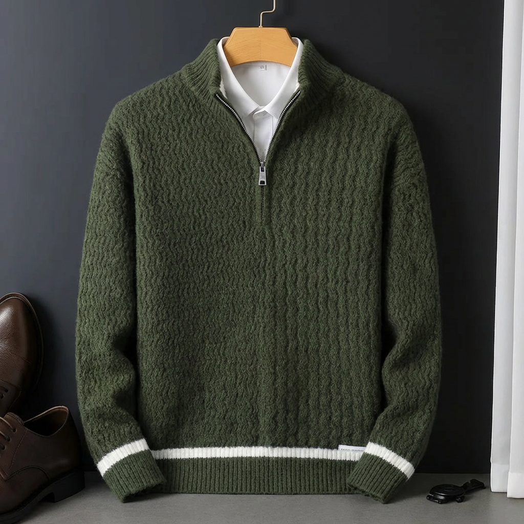 Men's Merino Wool Sweater - Knit Casual Pullover