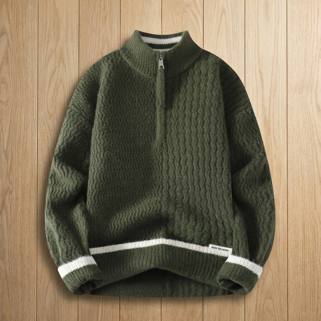 Men's Merino Wool Sweater - Soft Knit Casual Pullover