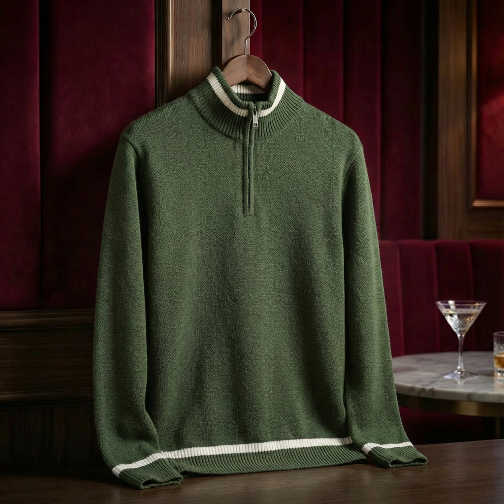 Men's Merino Wool Sweater - Casual Knit Pullover