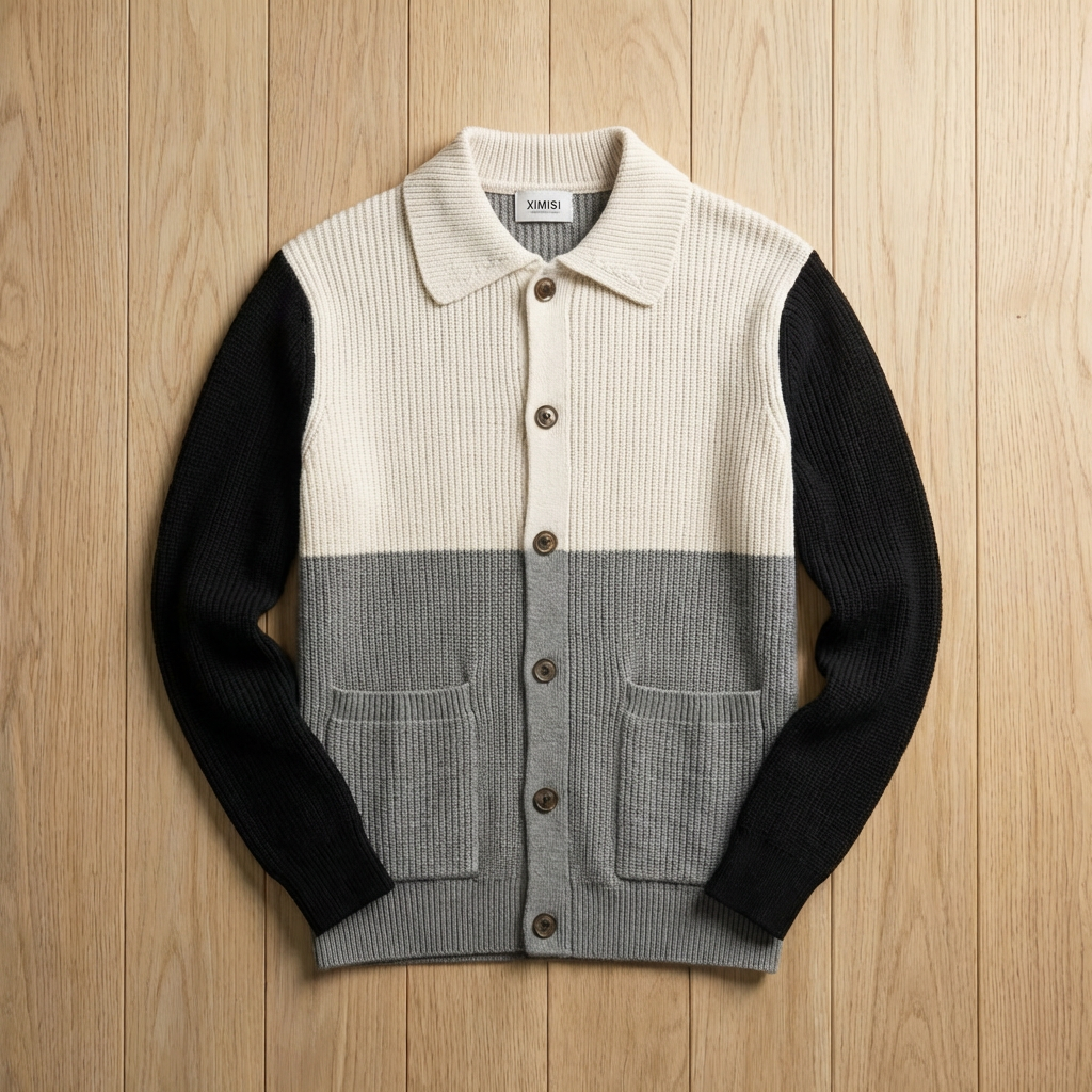 Men's Merino Wool Cardigan – Button Front Knit Sweater
