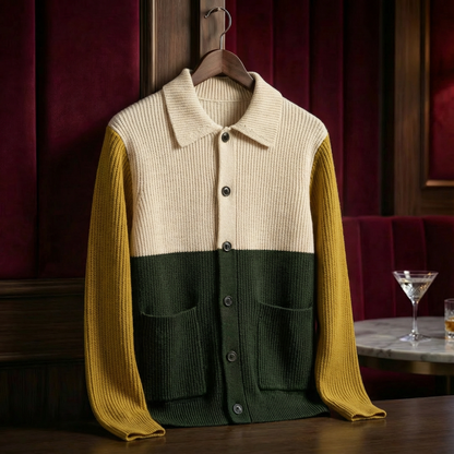 Men's Merino Wool Cardigan - Knit Button Front Sweater