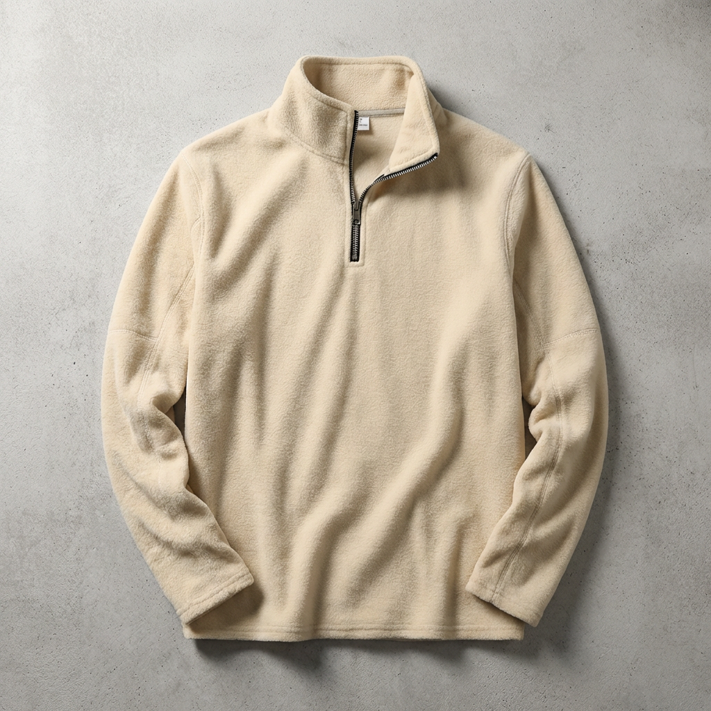 Men's Fleece Lined Quarter Zip - Warm Casual Pullover