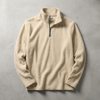 Men's Fleece Lined Quarter Zip - Warm Casual Pullover