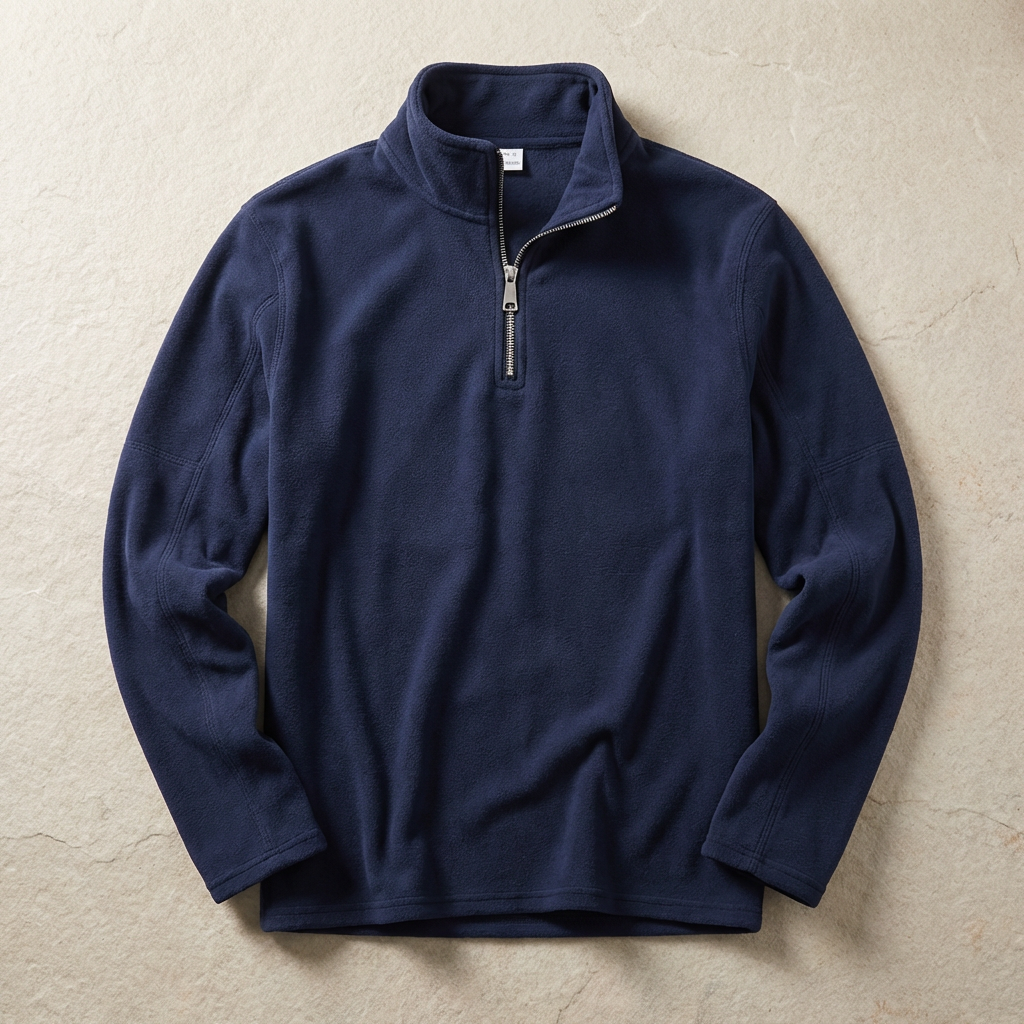 Men's Fleece Lined Quarter Zip - Warm Casual Pullover