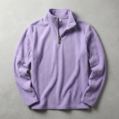 Men's Fleece Lined Quarter Zip - Warm Casual Pullover